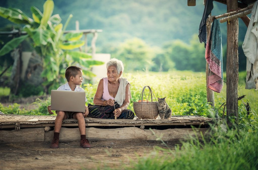 child, laptop, myanmar