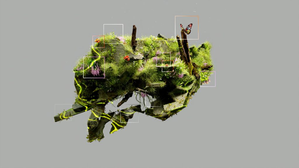 An artist’s illustration of artificial intelligence (AI). This image depicts how AI could help understand ecosystems and identify species. It was created by Nidia Dias as part of the Visua...